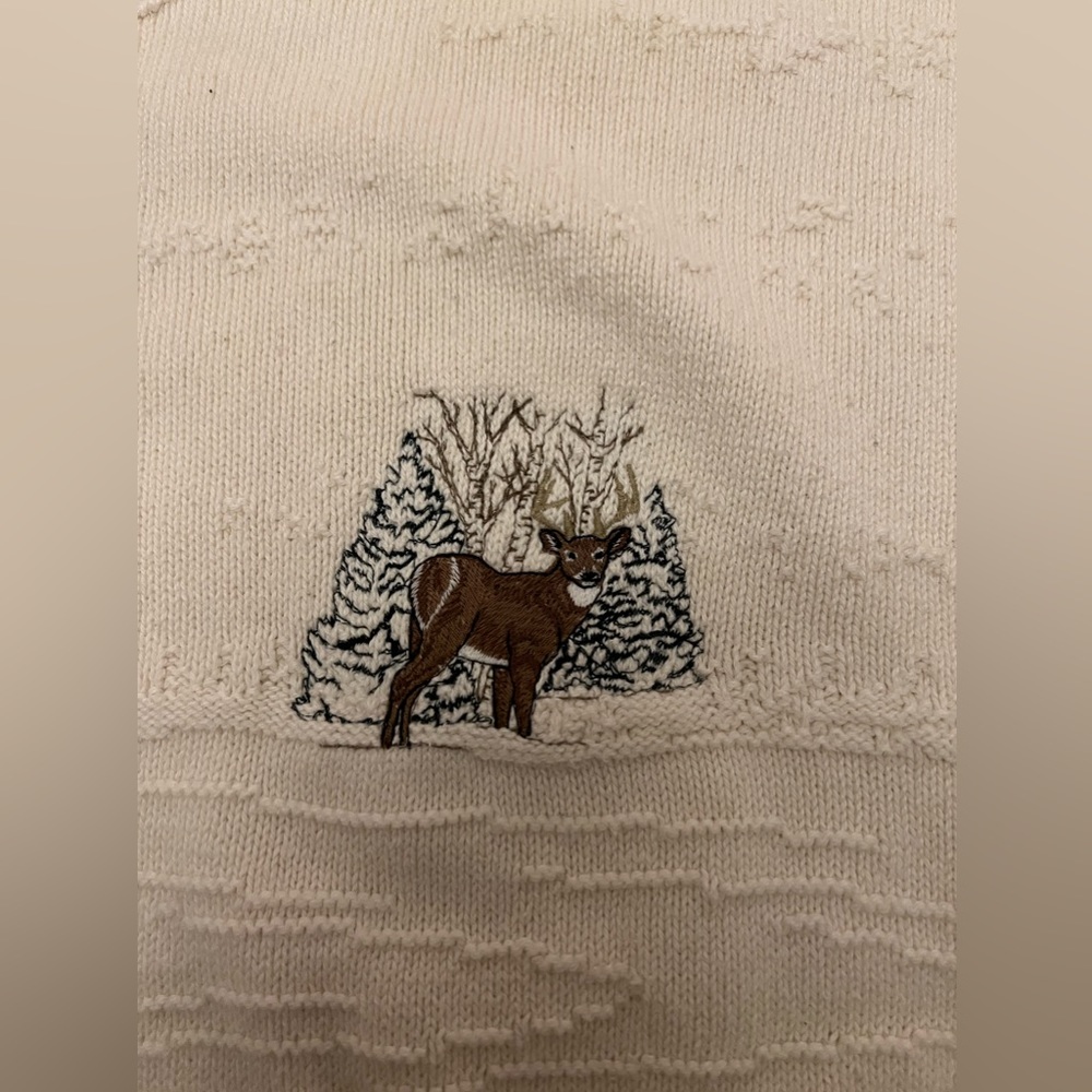 Vintage Lee Sport Buck Deer Knit Sweater - Picture 2 of 3